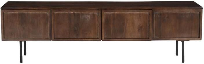 Livingfurn Tv-Meubel Bruin Mangohout 180x40x50cm Elan - Foto 2