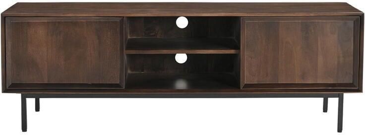 Livingfurn Tv-meubel Ravenstein Donkerbruin Mangohout 150x40x50cm - Foto 2