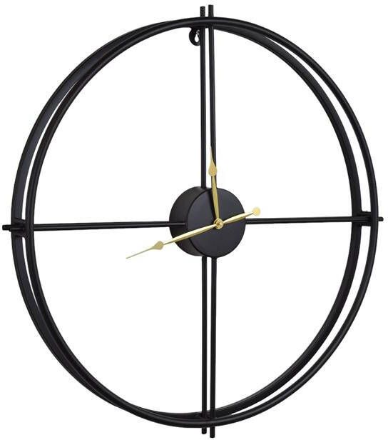 Loft42 Ben Wandklok Zwart Metaal 60x6