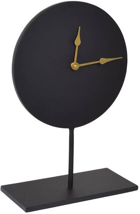 Loft42 Tafelklok Ben Zwart Metaal 38x25x12