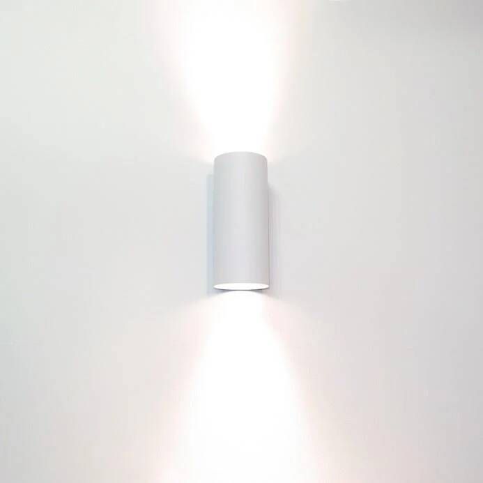 Lamponline Artdelight Wandlamp Roulo 2 lichts H 15 4 Ø 6 5 cm wit - Foto 2