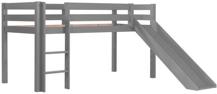 Lucevi Pino Halfhoogslaper met Glijbaan 90x200cm Grijs H115CM - Foto 2