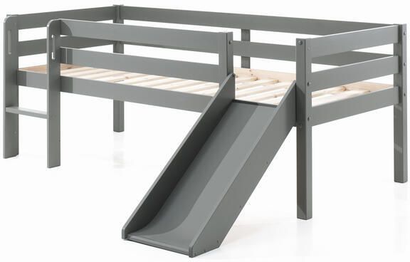 Lucevi Pino Halfhoogslaper met Glijbaan 90x200cm Grijs H85CM - Foto 2