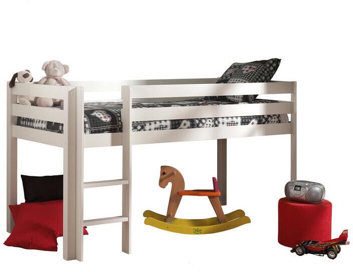 LUCEVI Pino Halfhoogslaper met Ladder 90x200cm Wit H115CM - Foto 2