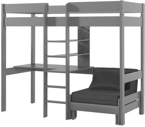 Lucevi Pino Hoogslaper + Bureau + Slaapfauteuil 90x200 cm Grijs - Foto 2