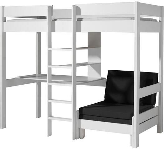 Lucevi Pino Hoogslaper + Bureau + Slaapfauteuil 90x200 cm Wit - Foto 2