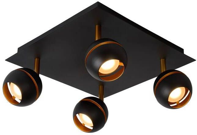 Lucide Binari LED Plafondspot 4x5W Zwart