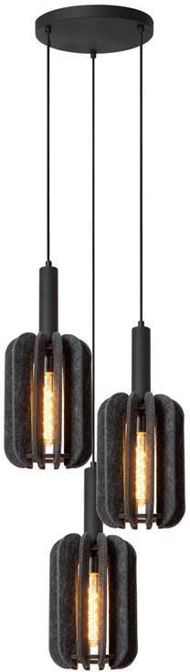 Lucide RAFAL Hanglamp 3xE27 Grijs