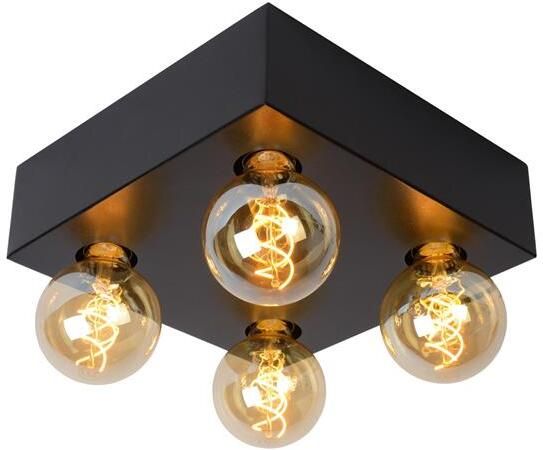 Lucide SURTUS Plafonnière 4xE27 Zwart