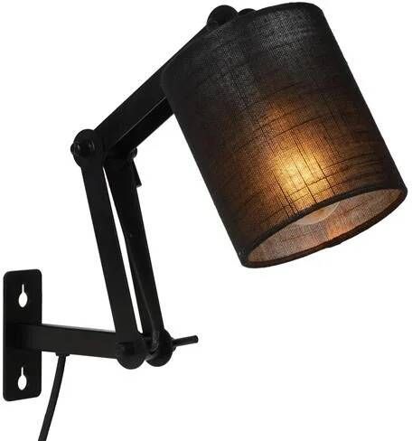 Lucide TAMPA Wandlamp 1xE27 Zwart