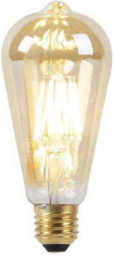 LUEDD E27 LED lamp ST64 dim to warm goud 8W 806 lm 2000-2700K