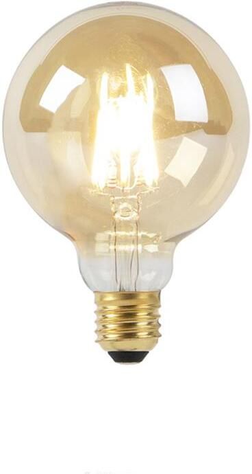 LUEDD E27 dim to warm LED lamp G95 goud 8W 806 lm 2000-2700K