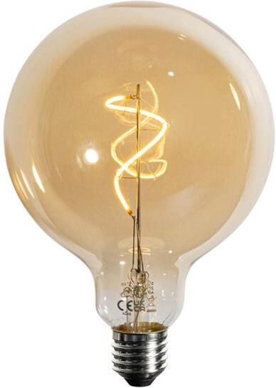 LUEDD E27 dimbare LED spiraal filament goud G125 4W 270 lm 2700K