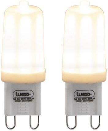 LUEDD Set van 2 G9 dimbare LED lampen 3W 280 lm 2700K
