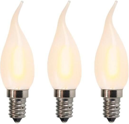 LUEDD Set van 3 E14 LED matte kaarslampen BXS35 1W 2200K