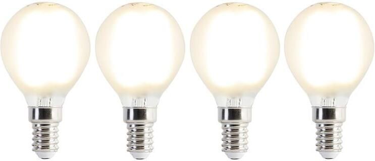 LUEDD Set van 4 E14 LED lampen P45 mat 3 5W 360 lm 2700K