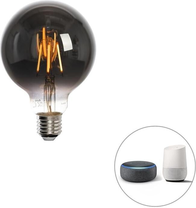 LUEDD Smart E27 LED lamp G95 smoke 4W 60 lm 1800-3000K