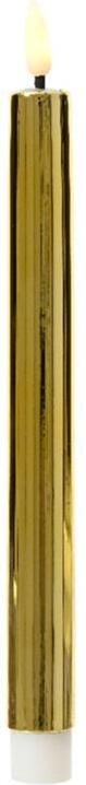Lumineo LED dinerkaarsen 2x st goud 24 5 cm glimmend
