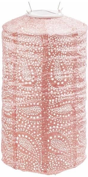 LUMIZ Solar tuinverlichting Paisley Cylinder 18 cm Roze