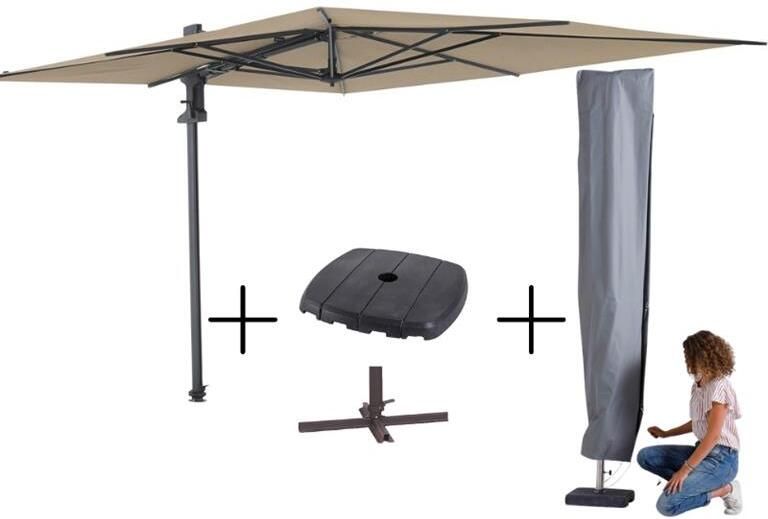 Madison Parasol Saint-Tropez ecru + voet + hoes