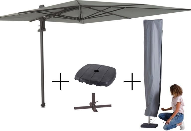 Madison Parasol Saint-Tropez grey + voet + hoes