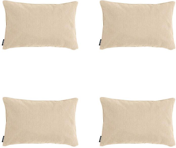 Madison Sierkussen Beige canvas eco+ Ca. 30x50 cm Set van 4