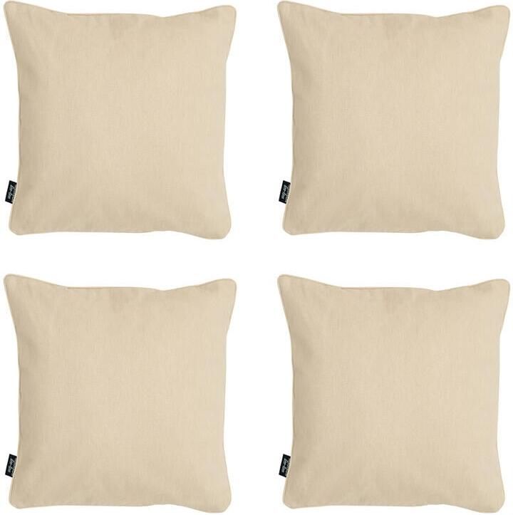 Madison Sierkussen Beige canvas eco+ Ca. 50x50 cm Set van 4