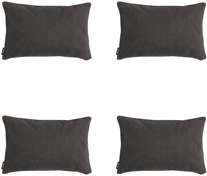 Madison Sierkussen Dark grey canvas eco+ Ca. 30x50 cm Set van 4
