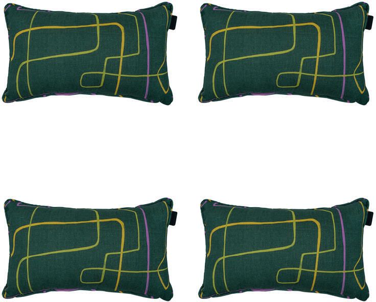 Madison Sierkussen Joah green Ca. 30x50 cm Set van 4