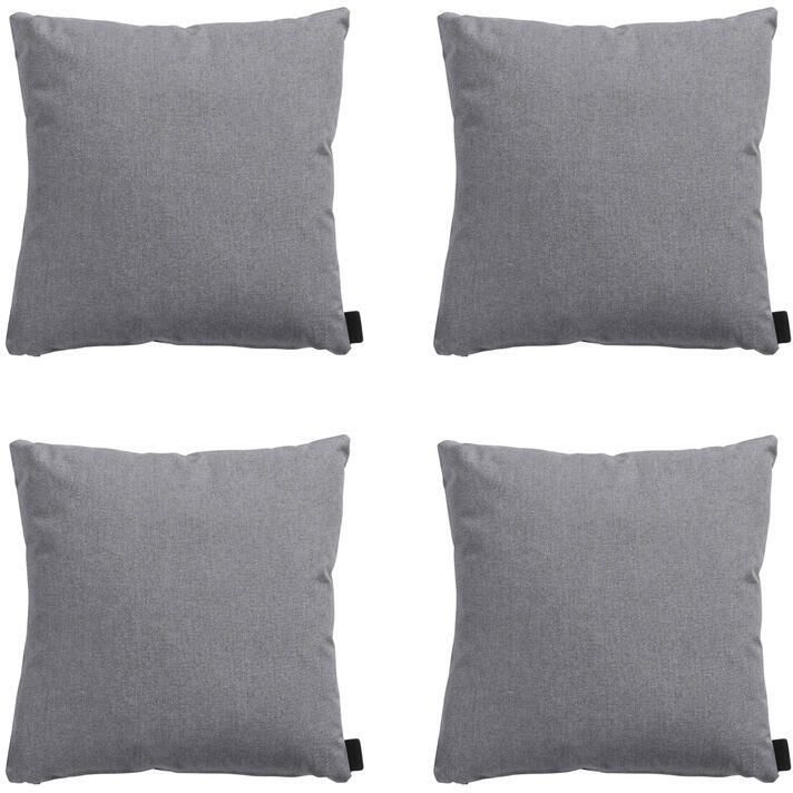 Madison Sierkussen Oxford grey Ca. 45x45 cm Set van 4