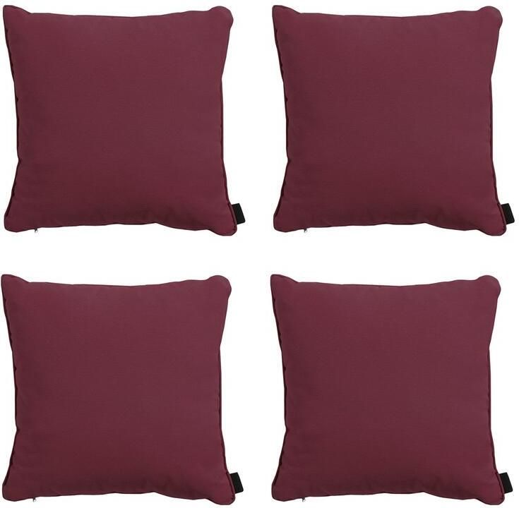 Madison Sierkussen Panama bordeaux Ca. 45x45 cm Set van 4