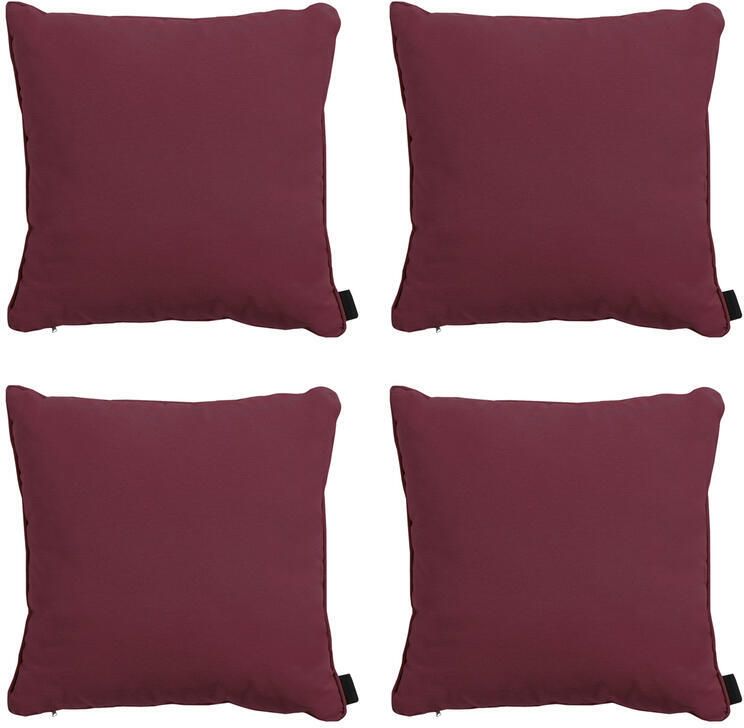 Madison Sierkussen Panama bordeaux Ca. 60x60 cm Set van 4