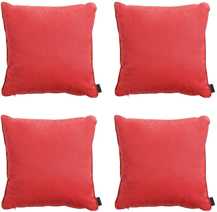 Madison Sierkussen Panama brick red Ca. 45x45 cm Set van 4