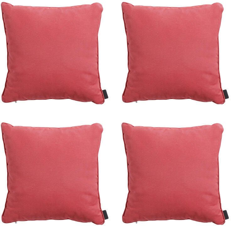 Madison Sierkussen Panama brick red Ca. 60x60 cm Set van 4