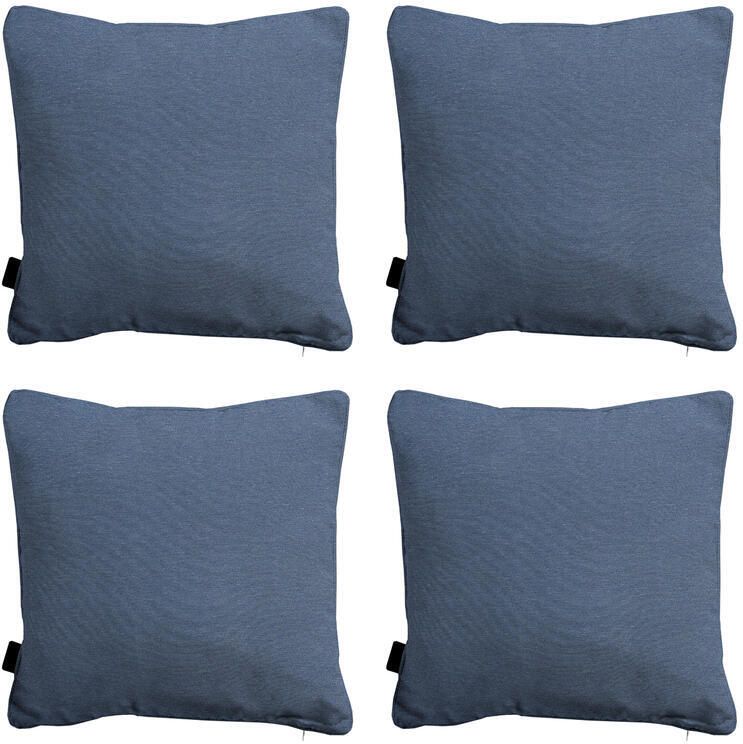 Madison Sierkussen Panama safier blue Ca. 45x45 cm Set van 4