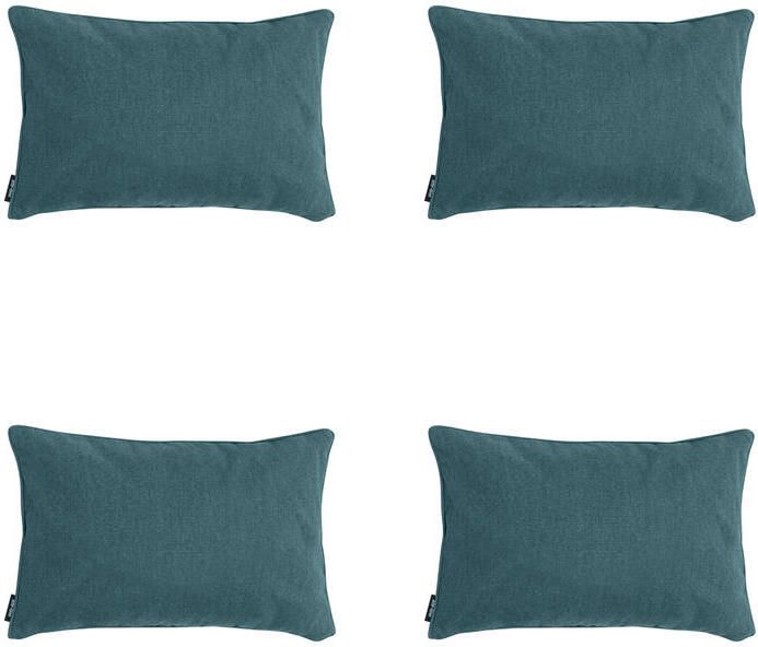 Madison Sierkussen Sea blue canvas eco+ Ca. 30x50 cm Set van 4
