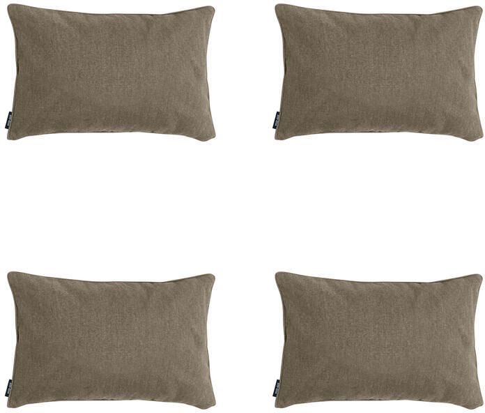 Madison Sierkussen Taupe canvas eco+ Ca. 30x50 cm Set van 4