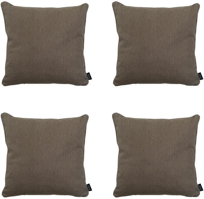 Madison Sierkussen Taupe canvas eco+ Ca. 50x50 cm Set van 4