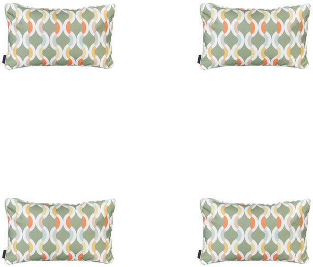 Madison Sierkussen Trivia green Ca. 30x50 cm Set van 4