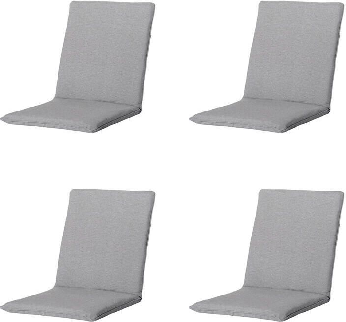 Madison Stapelstoelkussen Napels grey Ca. 97x49 cm Set van 4