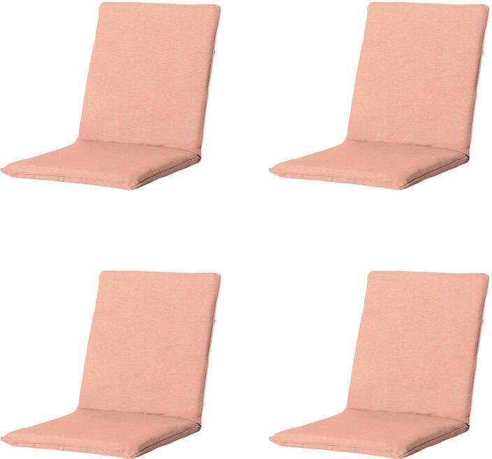 Madison Stapelstoelkussen Napels salmone Ca. 97x49 cm Set van 4