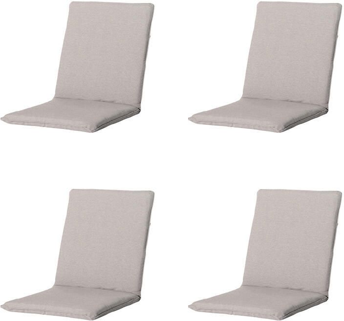 Madison Stapelstoelkussen Napels taupe Ca. 97x49 cm Set van 4