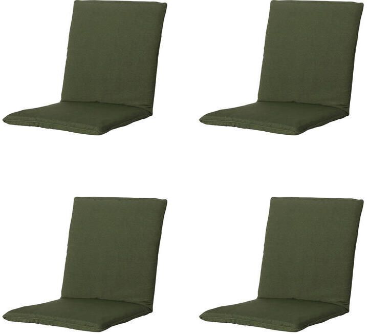 Madison Stapelstoelkussen Panama green Ca. 97x49 cm Set van 4