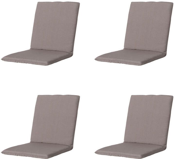 Madison Stapelstoelkussen Panama taupe Ca. 97x49 cm Set van 4