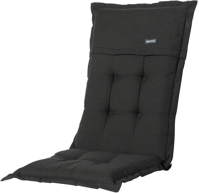 Madison Tuinkussens Hoge Rug Rib Black 123x50 Zwart