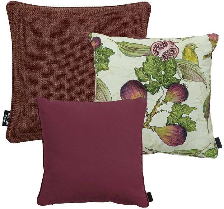 Madison Sierkussen set bordeaux Jasmijn 3 stuks