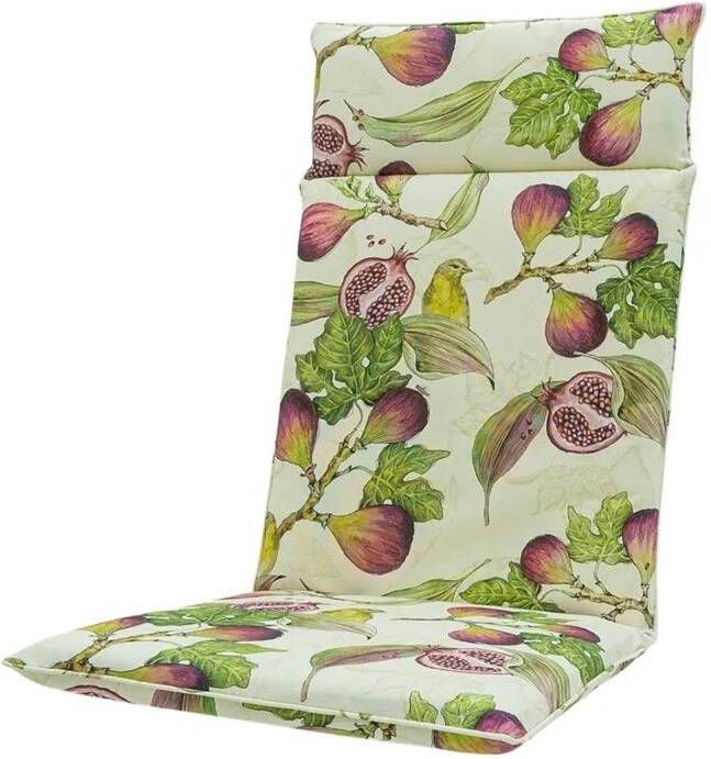Madison Tuinstoelkussen hoge rug Jasmijn 120x50cm | beige