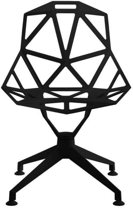 Magis Chair One 4Star stoel zwart niet-draaibaar