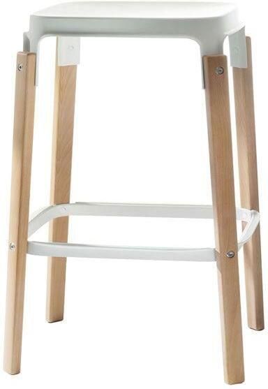 Magis Steelwood barkruk wit|beuken 68cm