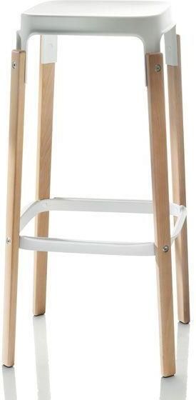 Magis Steelwood barkruk wit|beuken 78cm